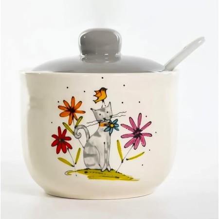 Elrington Sugar "Gray Cat", with a spoon, 320 ml