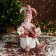 New Year's Jester "In an elegant suit" Music moves his head, 46 cm, lilac