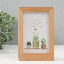 Photo frame wood in 1 photo 10x15 cm 