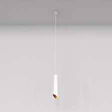 Suspendor of the suspension Technical P044PL-01-30GU10-W, 1xgu10, 35W, 6x6x123 cm, white color with gold