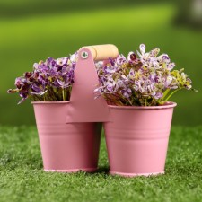 Double pot with a pen 11*5*8.5cm