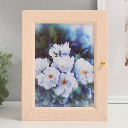 Key of "White Flowers" Milk oak 17x22 cm
