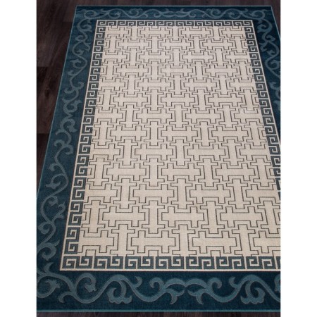 Rectangular carpet Merinos Serenity, size 80x140 cm, Cream-Blue color-1