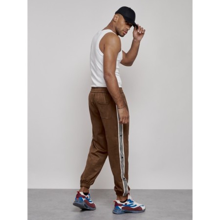 Joggers are sports male, size 50, brown color-15