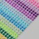 Stick plastic rhinestones "Rainbow 16 colors" d = 0.6 cm 32x10.5 cm