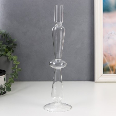 Glass of Glass for 1 candle "Elsas" transparent 30x8.5x8.5 cm-1