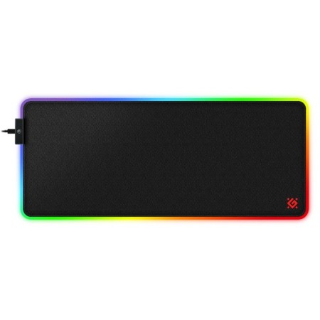 Mouse mat Defender Black XXL Hub Light, Game, 780x300x4 mm, backlight, black