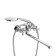Santek bath mixer "Rox", long spout, with accessories, chrome