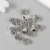 Bead for creativity Metal "Heart Weaving" silver 1.1x1 cm