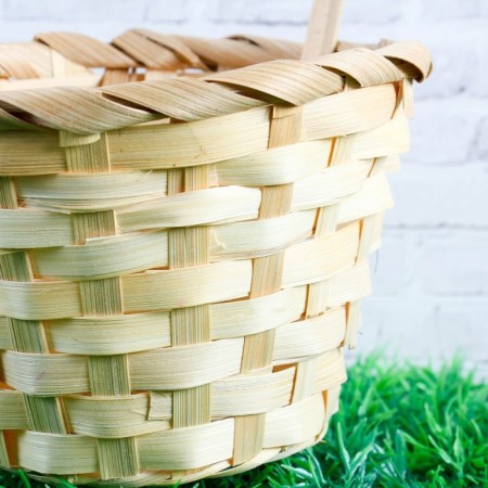 Wicker basket, bamboo, natural color, (cylinder), medium-4