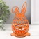 Standing for the egg "Bunny" 8.5x8.5x14.5 cm (set 4 parts) Orange