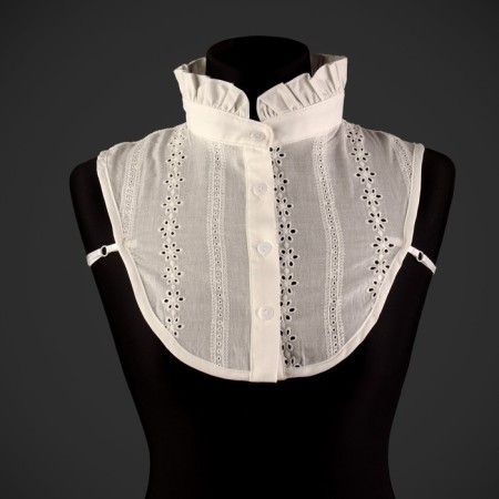 Collar false stand, openwork, neck diameter = 46 cm, 33 × 25.5 cm, ivory color-7