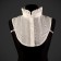 Collar false stand, openwork, neck diameter = 46 cm, 33 × 25.5 cm, ivory color