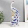 Souvenir Ceramics "Pavlin on a tree" Blue with gold 29x12x7.3 cm