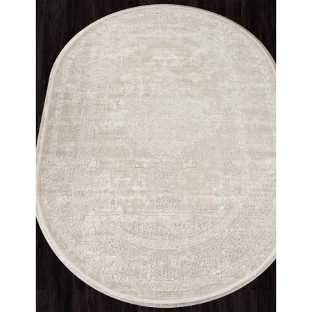 Oval carpet Valentis mikonos, size 160x230 cm, color Cream/Cream-1