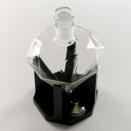 Shtof Rubin, on a stand, 850 ml, 13.5 x 13.5 x 24.5 cm-3