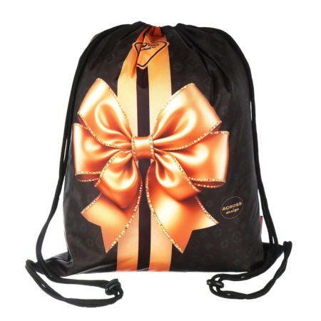 School backpack 40x33x15cm, ergonomic back, Across 410, black/gold-10