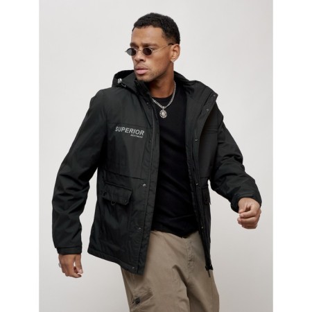 Sports male jacket, size 54, black color-9