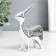 Souvenir Ceramics "Deer" silver 8x2.8x10.5 cm