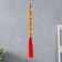 Plastic suspension, textile bell "Five Chinese flashlights" 43 cm
