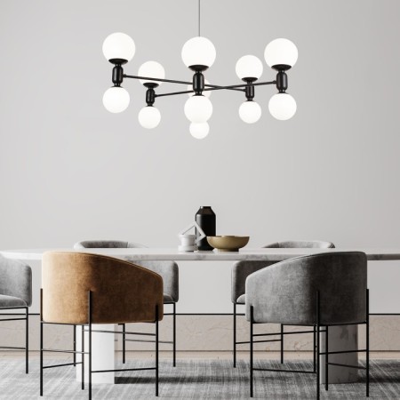 Ceiling Lamp Eurosvet Bubble 30182, E27, G9, 12x20W, 760x1000 mm, black color-3