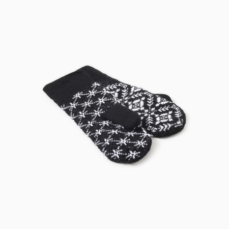 Double female mittens, black color, river 18-1