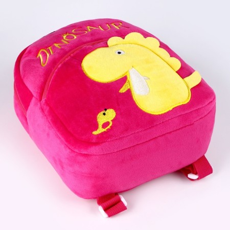 Backpack "Dinosaurians" with double lightning, the color is pink-3