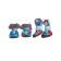 Shoes on fleece for dogs, Eva sole, size S (boots 4x3.5x9 cm), set 4 pcs, mix