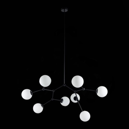 Suspended chandelier ST LUCE. SL1506.403.08. Chieti. 8x40 W, E14, 112x112 cm, black color-3