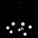 Suspended chandelier ST LUCE. SL1506.403.08. Chieti. 8x40 W, E14, 112x112 cm, black color