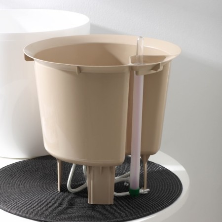 Kashpo with auto -watering "Comfort", 12 l (insert 6 l), white color (I insert mix)-7