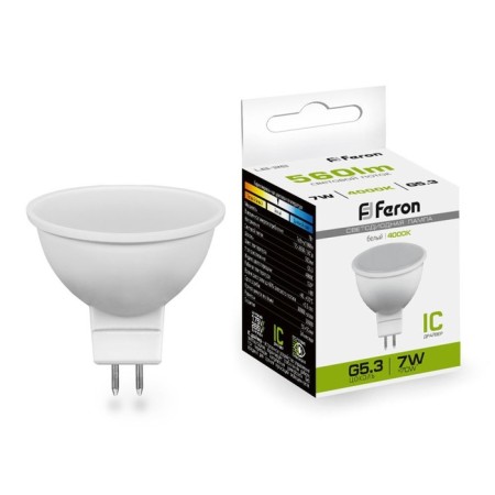 LED LED Feron, 7 W, G5.3, 4000 K, day white