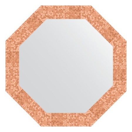 Mirror in the baguette frame, copper honeycomb 70 mm, 63.0x63.0 cm