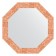 Mirror in the baguette frame, copper honeycomb 70 mm, 63.0x63.0 cm