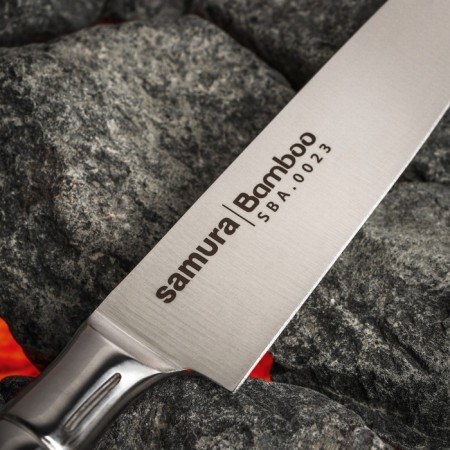 Kitchen knife samura bamboo, universal, blade 15 cm, steel hilt-2