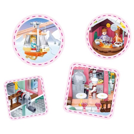 Designer Pink Dream "Ski -Summary Base", 1065 parts-3