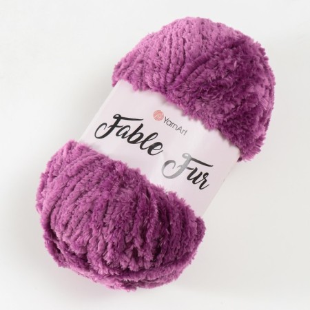 Yarn "Fable Fur" 100% micropoliester 100m/100g (979 lilac)-1