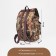 Tourist backpack, 55 liters, cord department, 4 outer pockets, ZFTS, brown color/camouflage