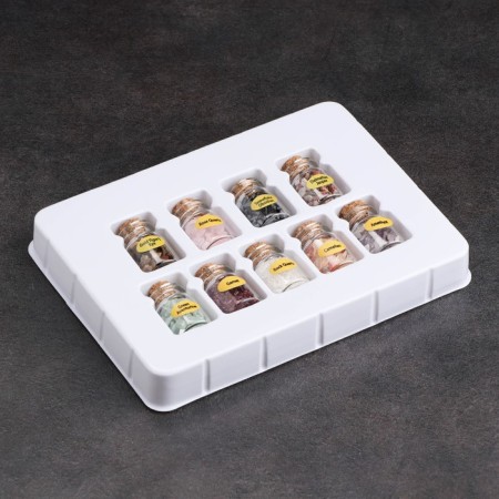 Crystal collection in a jar, 9 jars, 17.5x13 cm-1