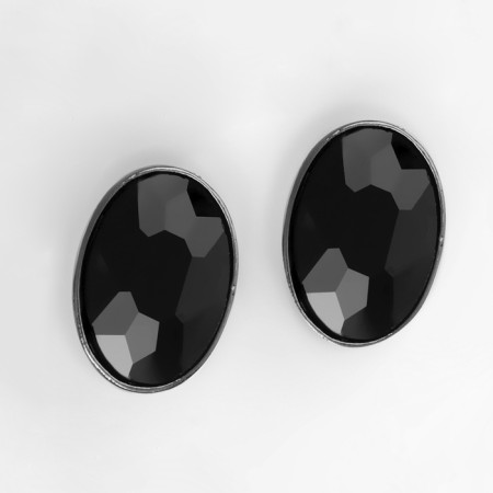 Clips "Party" ovala, black color in gray metal-4