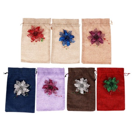 Gift bag, “flower”, shine, size: 19 × 27 cm, mix-2
