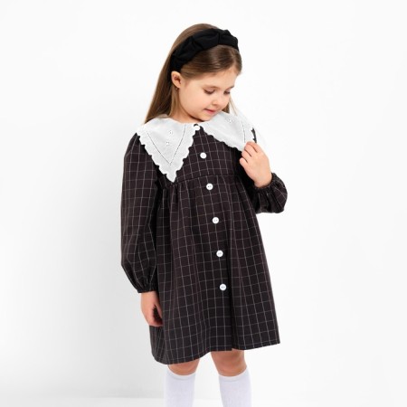 Children's dress with KAFTAN collar, size 38 (146-152 cm), black color-5