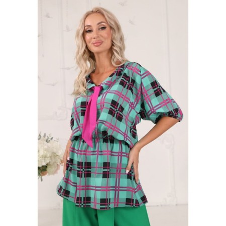 Female blouse, size 44, green color-3
