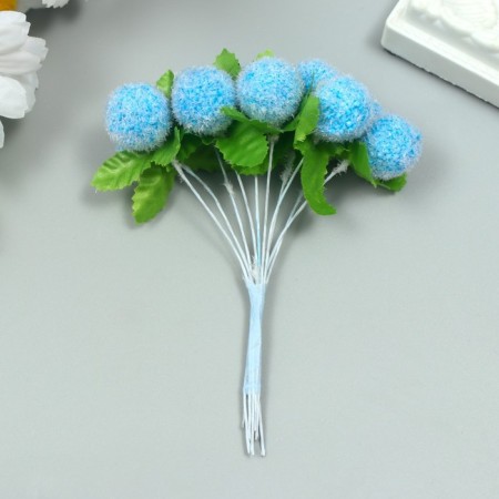 Stamens for flowers "Blue Blue Ball" d = 1.5-2 cm 1 bouquet = 10 pcs 10 cm-2