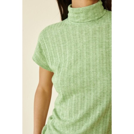 Women's turtleneck with short sleeve Eliseeva Olesya, size 42, green color-2