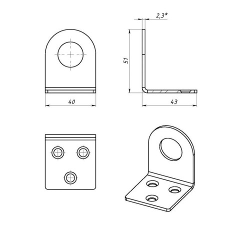 Pay-Ushko, 40 x 90 mm, bent, galvanized-1