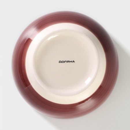 Boronnaya Salamic Dolyana "Sea World", 800 ml, d = 14 cm, burgundy color-3