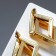 Earrings Metal "Geometry" Symbiosis, Color Gold