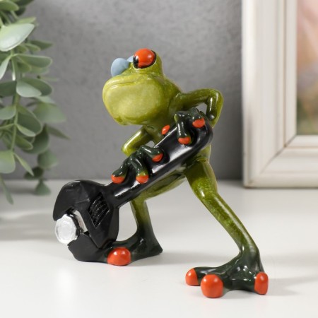 Souvenir Polystone Lac "Frog with a Divorce Key" 5x12.5x11 cm-3