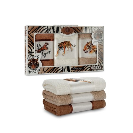 A set of terry napkins Diva Afrodita "Tiger", size 30x50 cm, 3 pcs-1